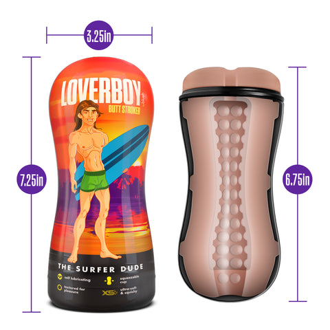 "Loverboy - the Surfer Dude - Self Lubricating Stroker - Beige  "
