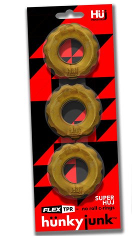 Silicone 3-Pack Cockrings - Bronze