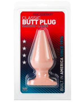 CLassic Butt Plug Smooth - Large - White