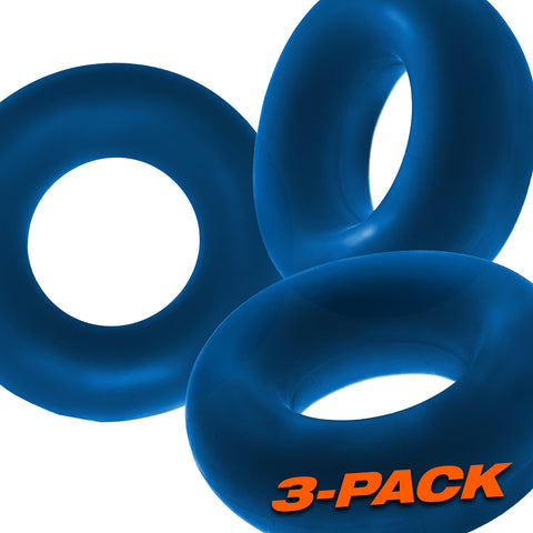 Fat Willy 3-Pack Jumbo Cockring - Blue