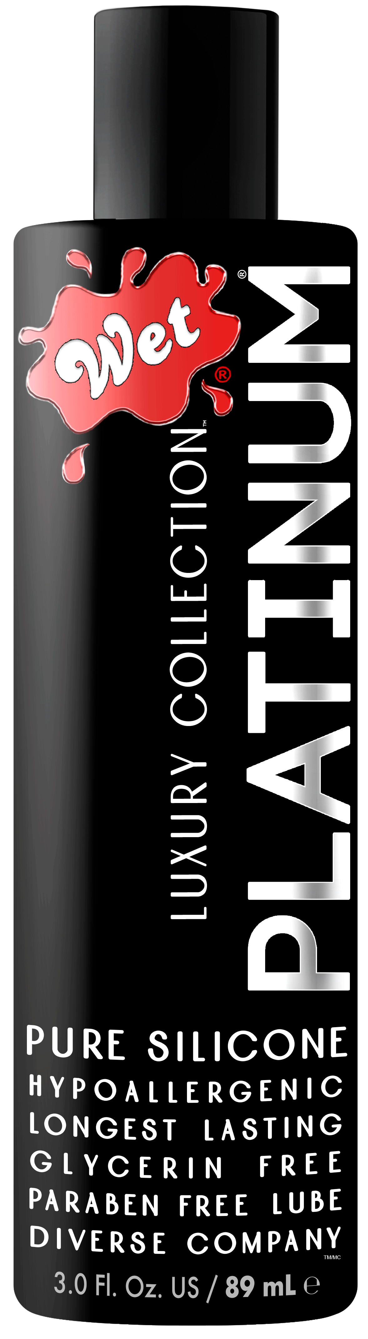 Wet Platinum Luxury Silicone Lubricant - 3 Fl. Oz