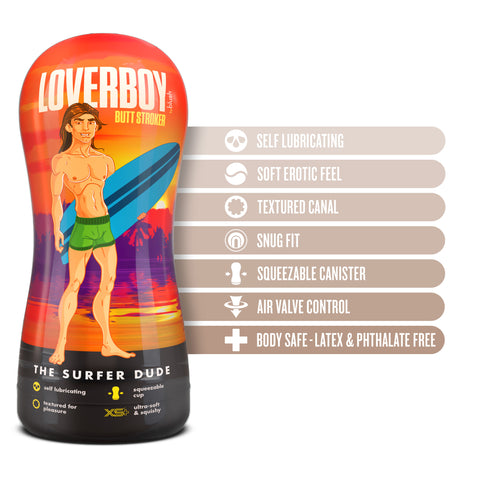 "Loverboy - the Surfer Dude - Self Lubricating Stroker - Beige  "